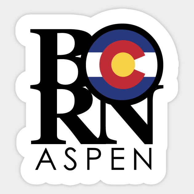 BORN Aspen Colorado Sticker by HomeBornLoveColorado